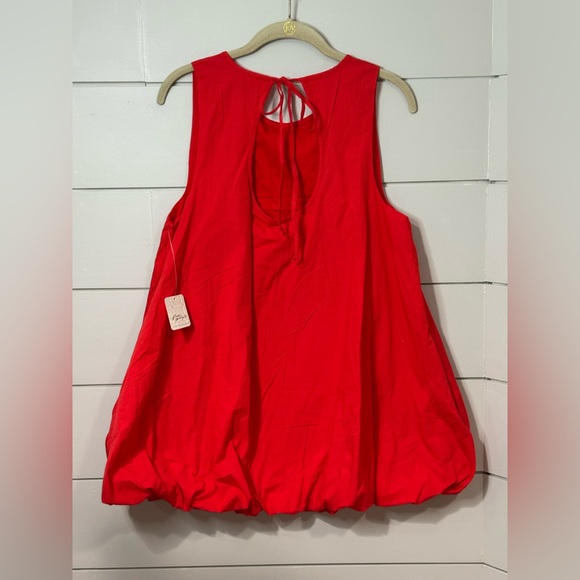 NEW Free People Struttin' Bubble Mini Dress Cherry Tomato Size XS - Picture 9 of 12